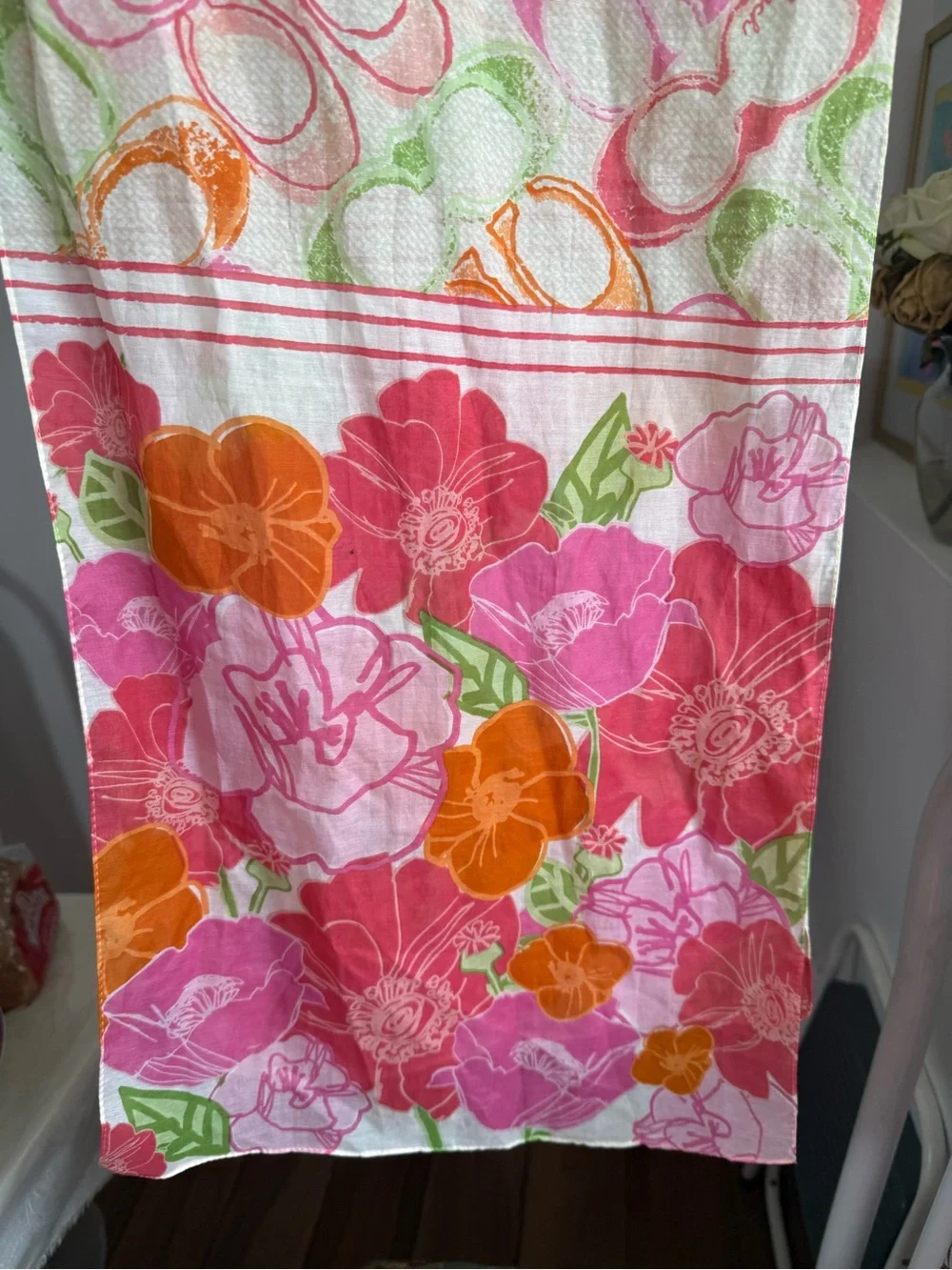 Vintage Coach Poppy Scribble Signature Scarf